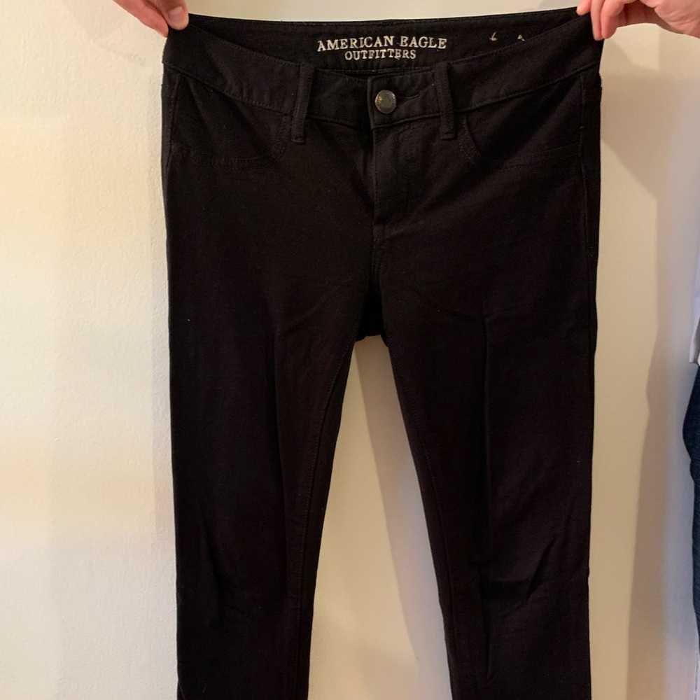 American eagle black jeggings size 6